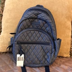 Vera Bradley NWT Essential Compact Backpack Navy